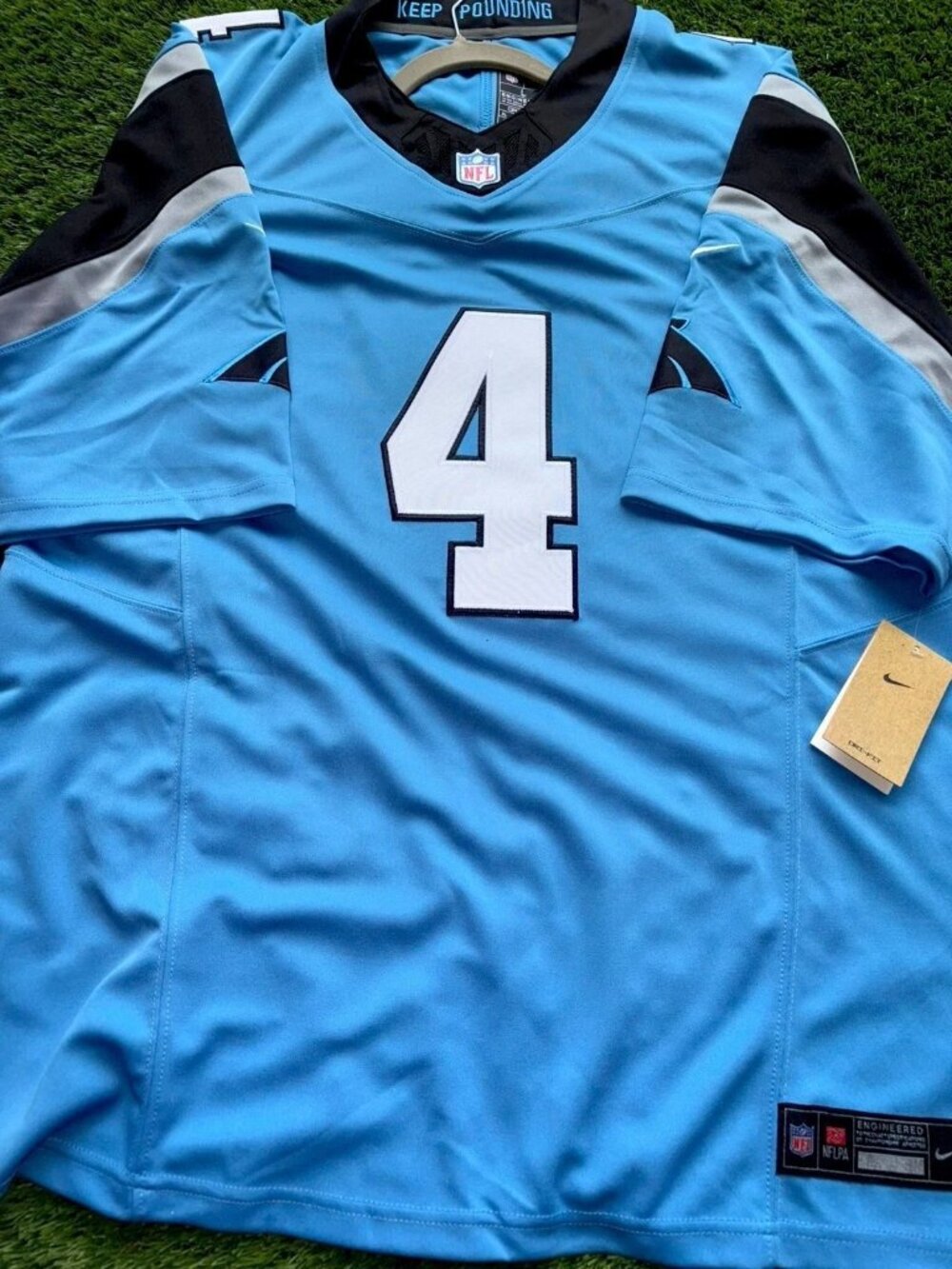 Tetairoa McMillan Blue Vapor Stitched Jersey